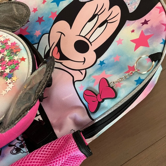 Disney Minnie Mouse Girls Backpack, Lunch Box, Water Bottle & 9 Month Top - Picture 7 of 16